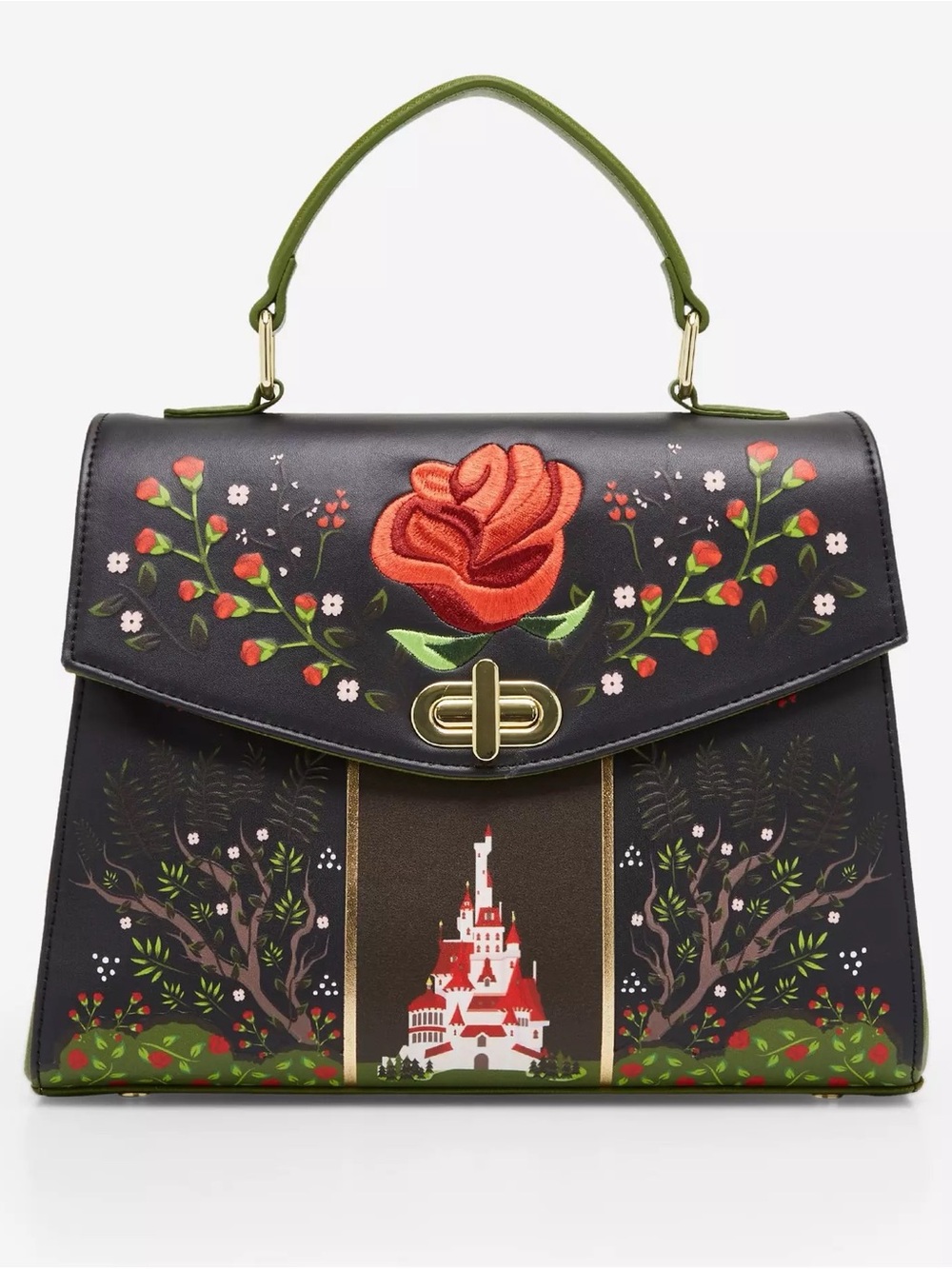 NWT Loungefly Disney Beauty and the Beast Rose Handbag